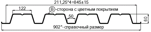 Фото: Профнастил Н60 х 845 - B (PURMAN-20-5005-0.5) в Зеленограде