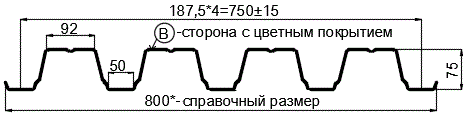 Фото: Профнастил Н75 х 750 - B (ПЭ-01-8017-1) в Зеленограде