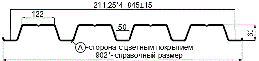 Фото: Профнастил Н60 х 845 - B (PURMAN-20-Citrine-0.5) в Зеленограде