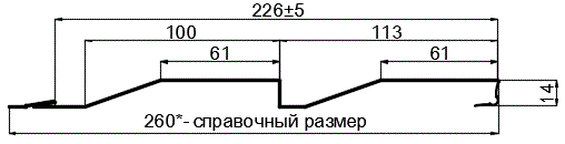 Фото: Сайдинг МП СК-14х226 (ПЭ-01-7024-0.4±0.08мм) в Зеленограде