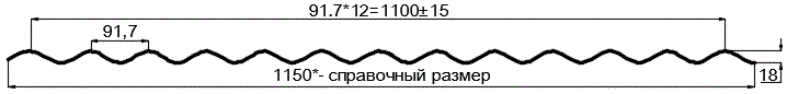 Фото: Профнастил оцинкованный МП18 х 1100 (ОЦ-01-БЦ-0.7) в Зеленограде