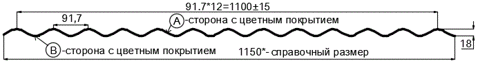 Фото: Профнастил МП18 х 1100 - A (ECOSTEEL_MA_Д-12-Античный Дуб-0.45) в Зеленограде