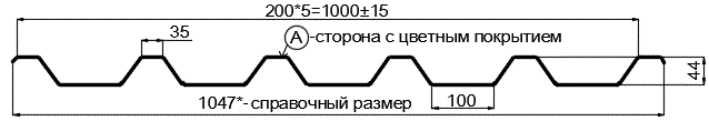 Фото: Профнастил С44 х 1000 - A (VikingMP-01-7016-0.45) в Зеленограде