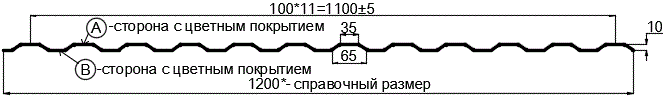 Фото: Профнастил МП10 х 1100 - A Двусторонний (ПЭ_Д-01-8017/8017-0.4±0.08мм) в Зеленограде