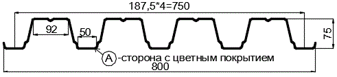 Фото: Профнастил Н75 х 750 - A (ПЭ-01-1015-0.7) в Зеленограде