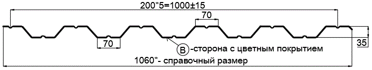 Фото: Профнастил НС35 х 1000 - B (VikingMP E-20-6005-0.5) в Зеленограде