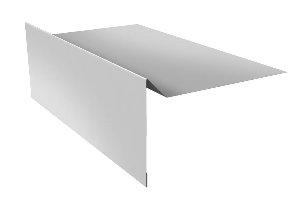 Планка ветровая для мягкой кровли простая 100х20х100 0,5 Satin с пленкой RAL 7004 сигнальный серый (