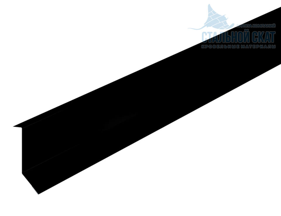 Планка примыкания в штробу 46х25х2000 (ПЭ-01-9005-0.45)